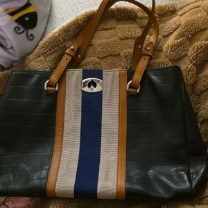 Furla Black and Tan Tote Bag